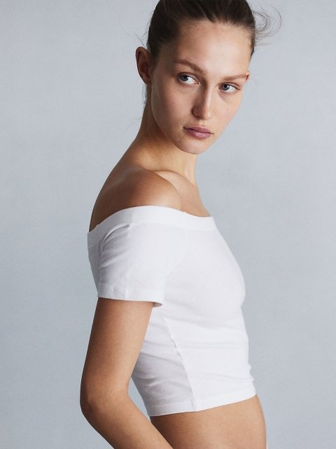 H&M Off-The-Shoulder Jersey Top