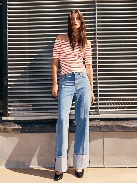 H&M Off-The-Shoulder Jersey Top