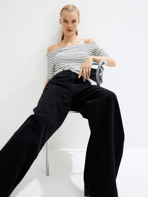 H&M Off-The-Shoulder Jersey Top