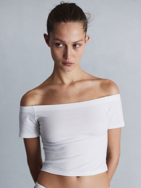 H&M Off-The-Shoulder Jersey Top