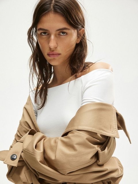 H&M Off-the-Shoulder Jersey Top