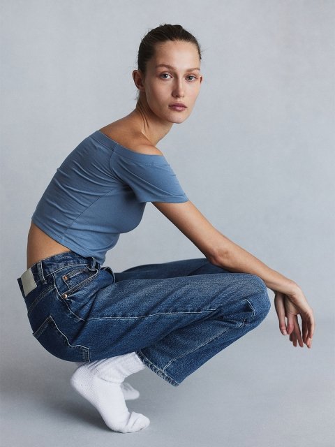 H&M Off-The-Shoulder Jersey Top