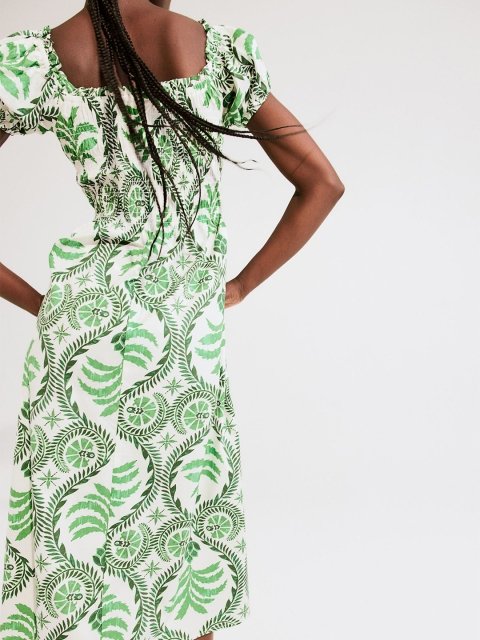 H&M Off-The-Shoulder Poplin Dress