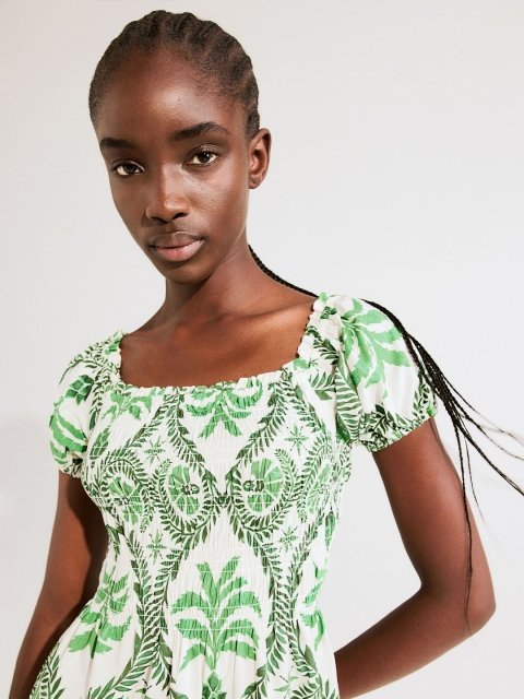 H&M Off-The-Shoulder Poplin Dress