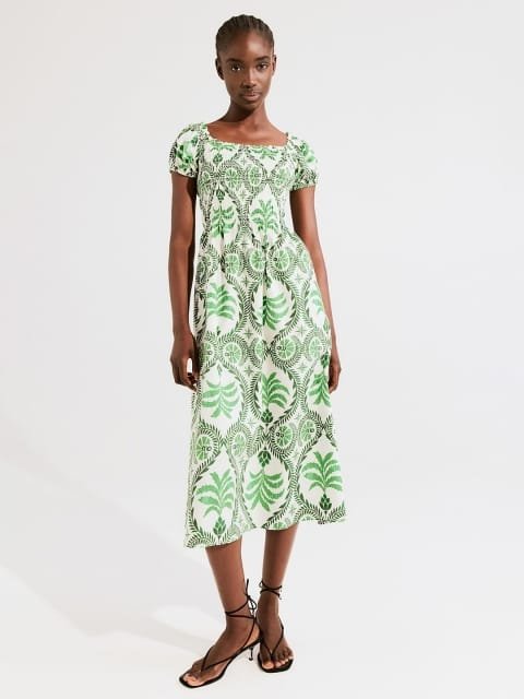 H&M Off-The-Shoulder Poplin Dress
