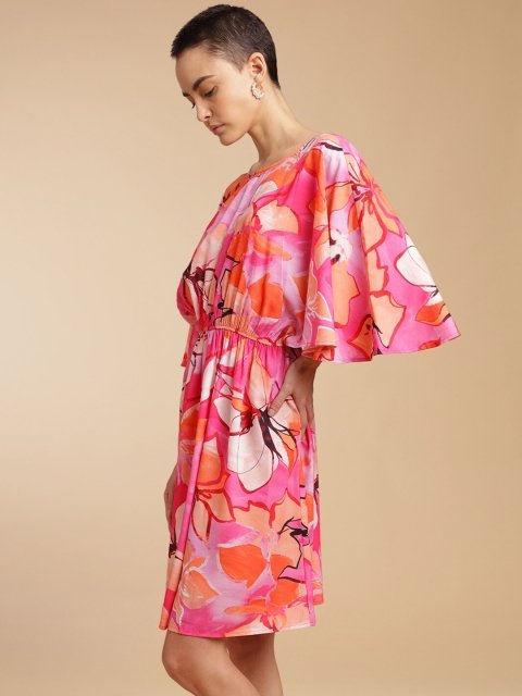 H&M Open Back Printed Dress