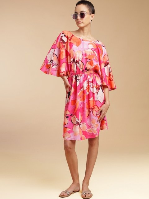 H&M Open Back Printed Dress