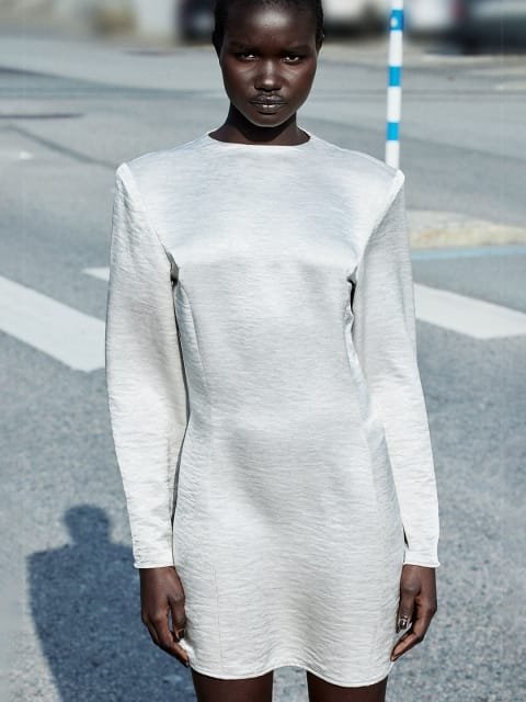 H&M Open-Back Satin Dress