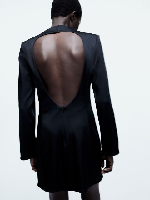 H&M Open-Back Satin Dress