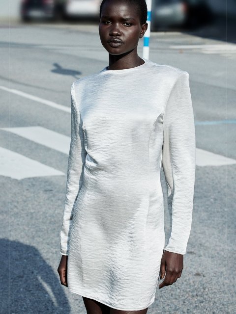 H&M Open-Back Satin Dress