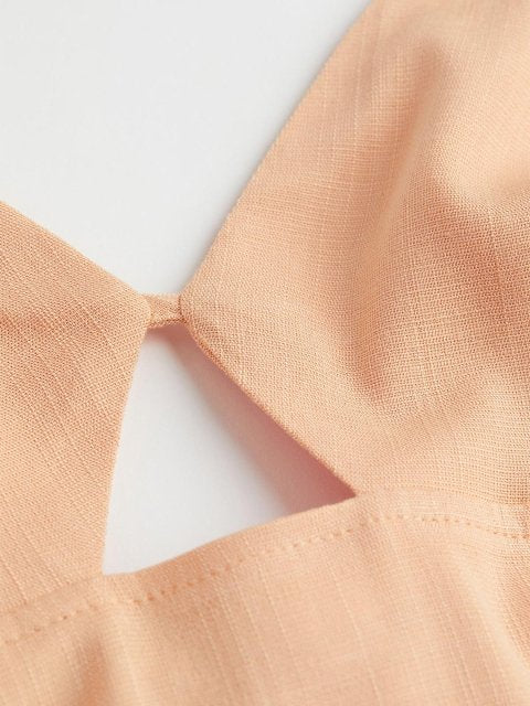 H&M Orange Cut-Out Mini Dress
