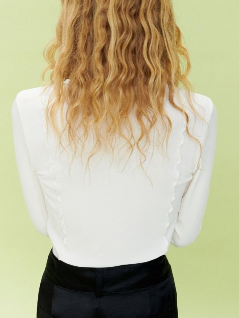 H&M Overlock-Detail Jersey Top