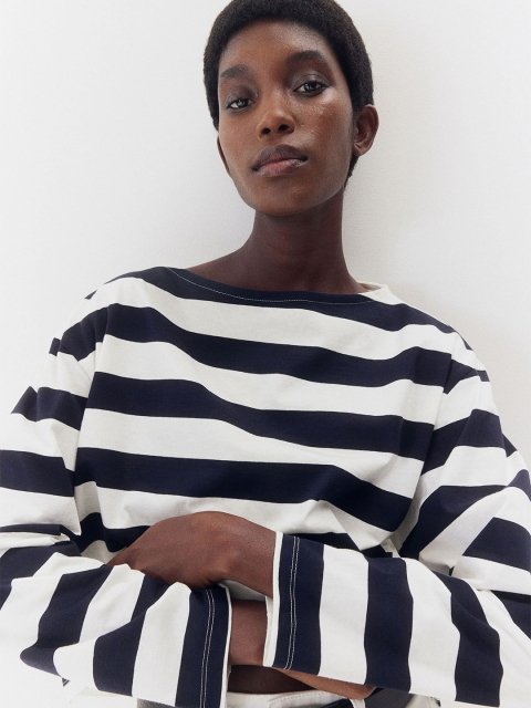 H&M Oversized Boat-Neck Top
