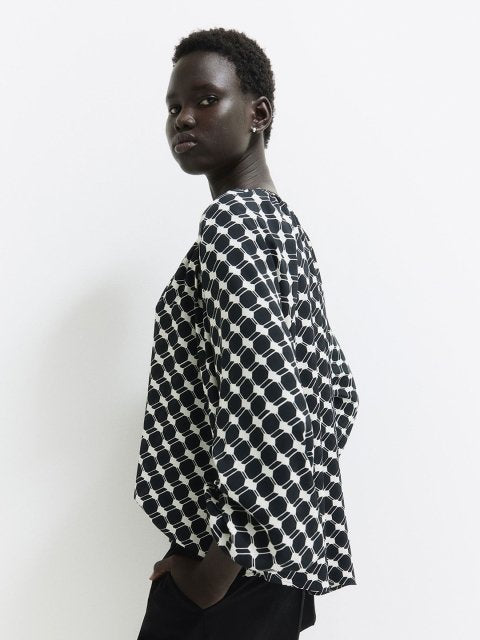 H&M Oversized Crpe Blouse Tops