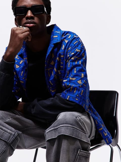 H&M Oversized Fit Patterned Resort Shirt