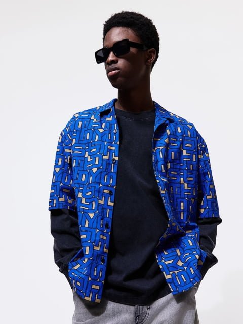 H&M Oversized Fit Patterned Resort Shirt