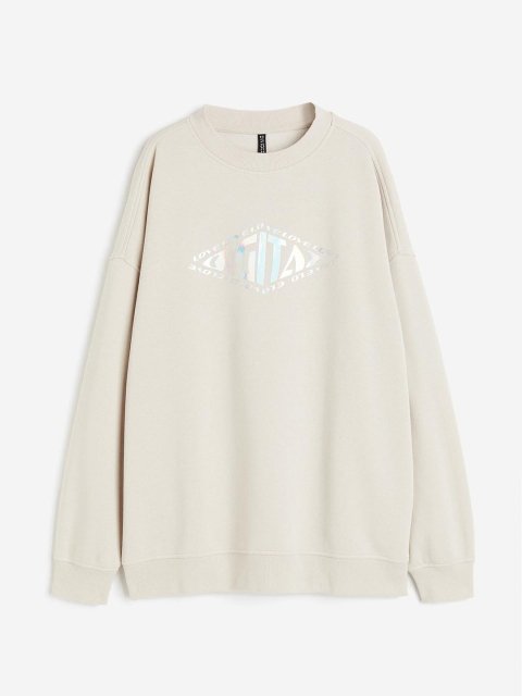 H&M Oversized Motif-Detail Sweatshirt