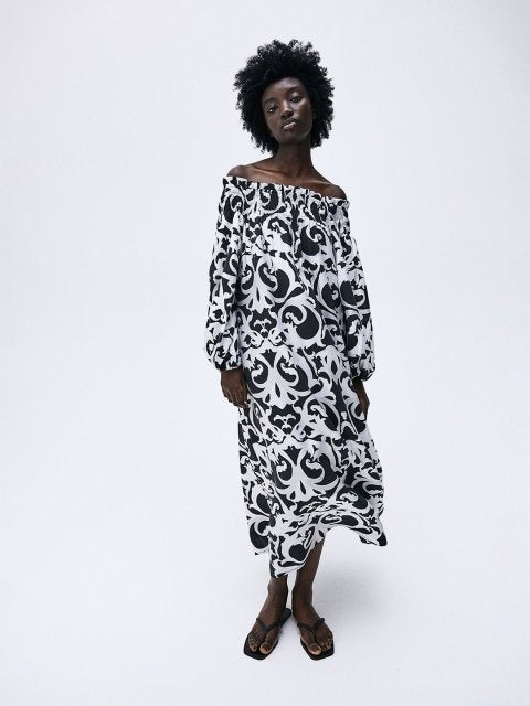 H&M Oversized Off-The-Shoulder Dress