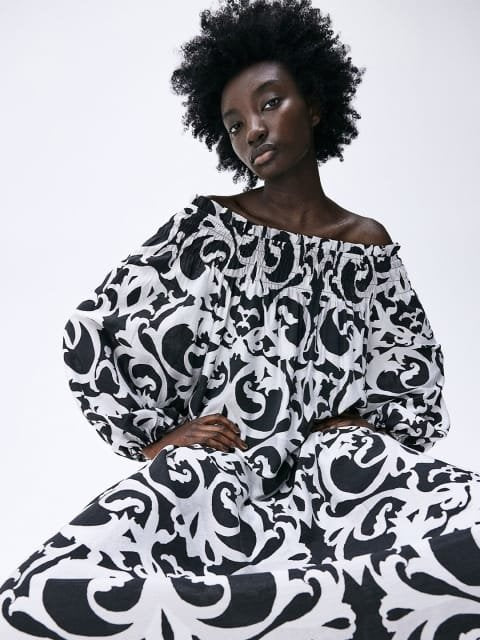 H&M Oversized Off-The-Shoulder Dress