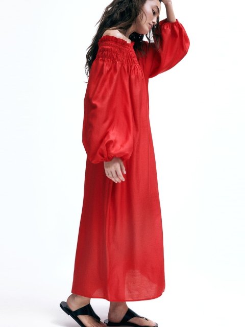 H&M Oversized Off-The-Shoulder Dress