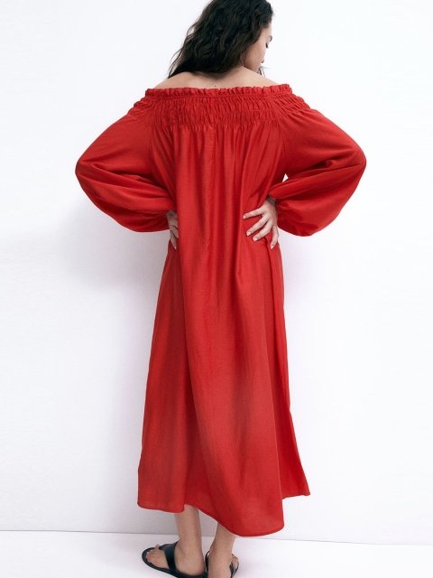 H&M Oversized Off-The-Shoulder Dress