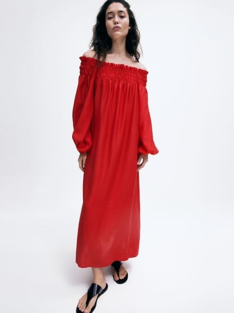H&M Oversized Off-The-Shoulder Dress