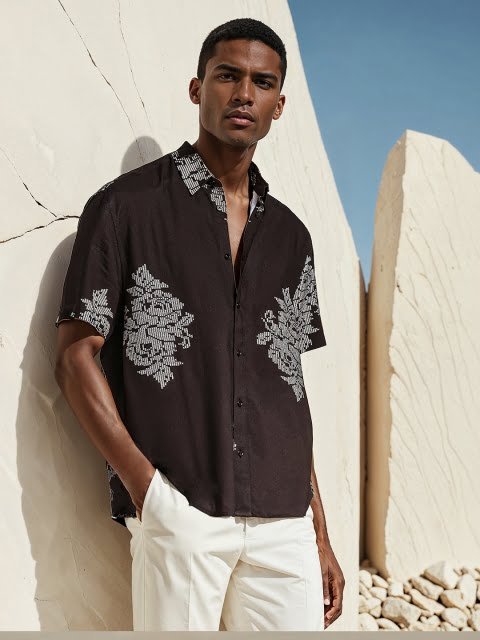 H&M Patterned Resort Shirt