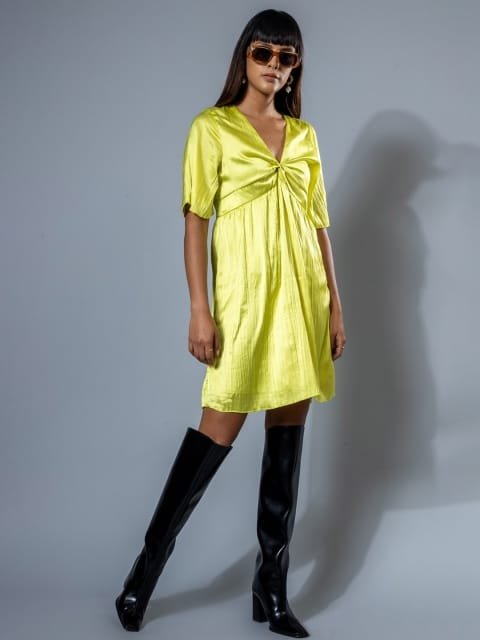 H&M Pleated Mini Dress