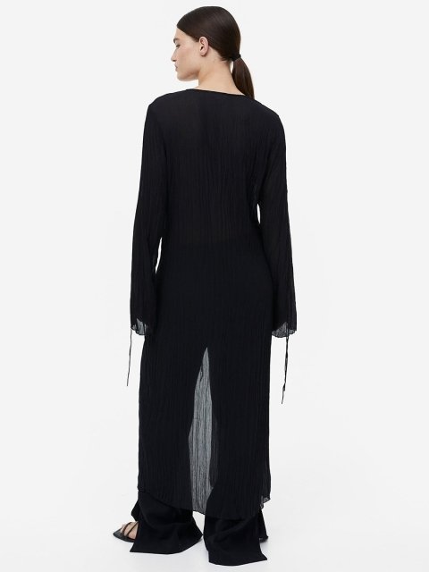 H&M Pleated Tie-Front Dress