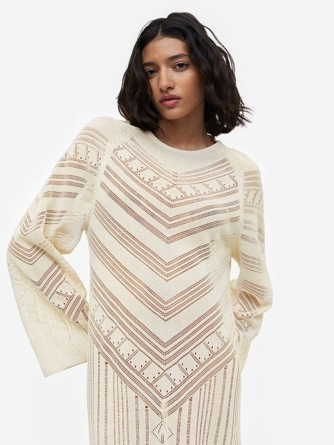 H&M Pointelle-Knit A-Line Dress