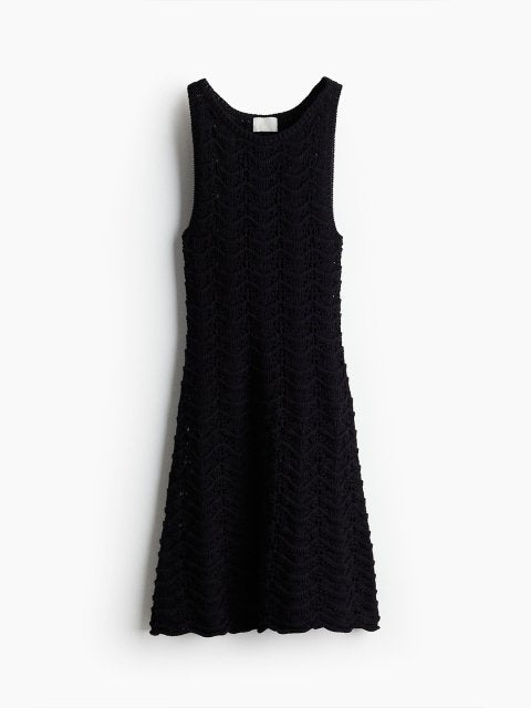 H&M Pointelle-Knit A-Line Dress