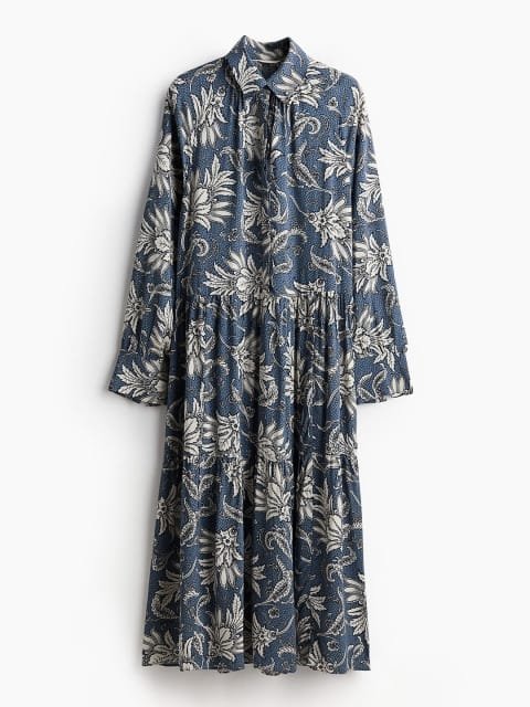 H&M Printed Midi Shirt Dress