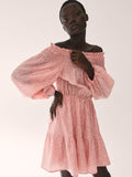 H&M Printed Off-The-Shoulder Dress