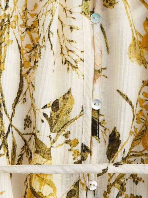 H&M Printed Oversized Crinkled Dress