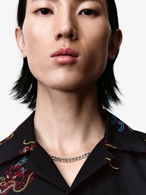 H&M Printed Pure Cotton Loose Fit Resort Shirt