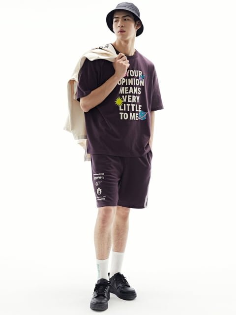 H&M Printed Pure Cotton Loose-Fit T-shirt