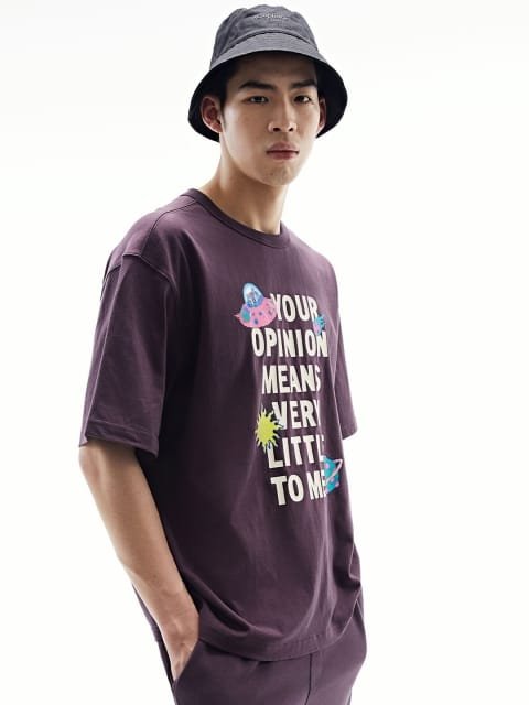 H&M Printed Pure Cotton Loose-Fit T-shirt