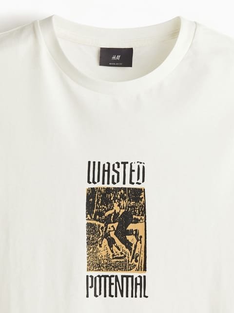 H&M Printed Pure Cotton T-Shirt