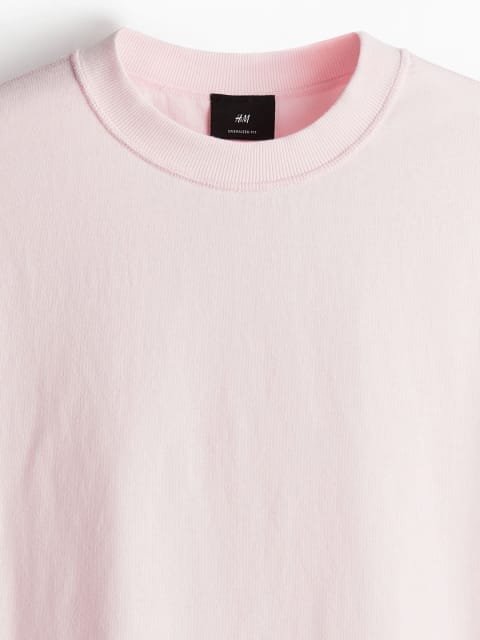 H&M Pure Cotton Boxy Fit Washed T-Shirt