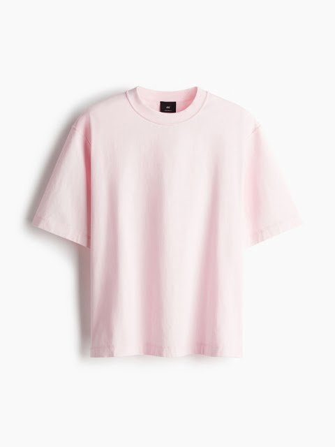 H&M Pure Cotton Boxy Fit Washed T-Shirt