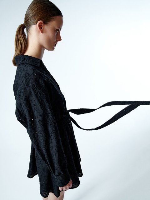 H&M Pure Cotton Broderie Anglaise Shirt Dress