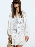 H&M Pure Cotton Broderie Anglaise Tunic Dress
