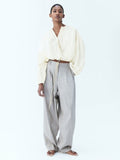 H&M Pure Cotton Drawstring Blouse