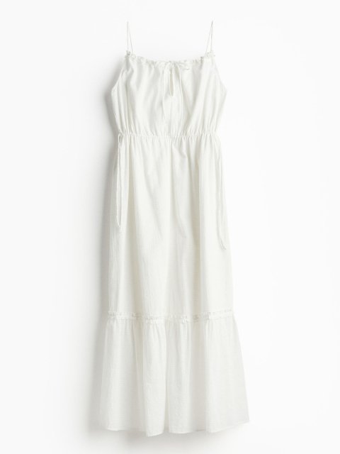 H&M Pure Cotton Drawstring-Detail Dress