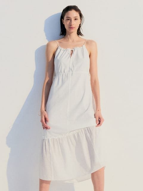 H&M Pure Cotton Drawstring-Detail Dress