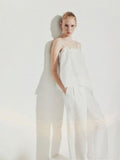 H&M Pure Cotton Frill-Trimmed Strappy Top