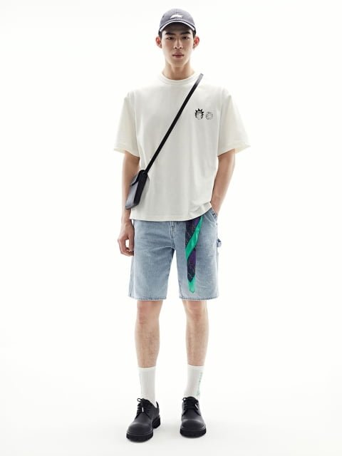 H&M Pure Cotton Loose Fit Printed T-shirt