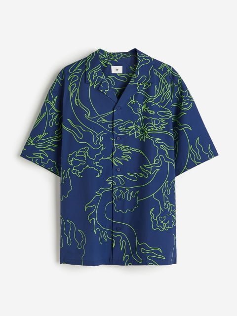 H&M Pure Cotton Loose Fit Resort Shirt