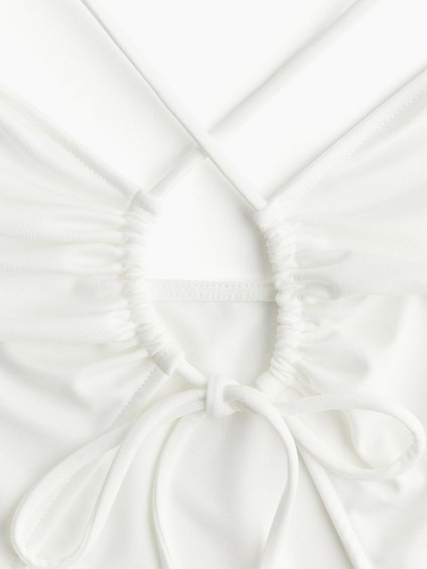 H&M Pure Cotton Open-back Peplum Top