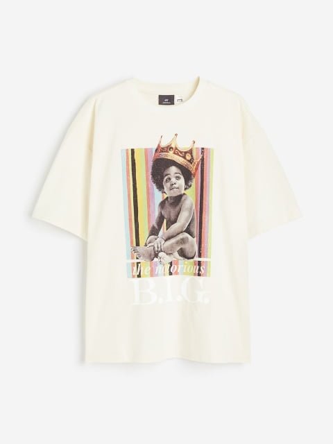 H&M Pure Cotton Oversized Fit T-Shirt